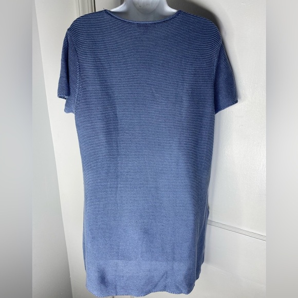 EILEEN FISHER Organic Linen & Cotton Blue Women's Tunic Top - Picture 8 of 8